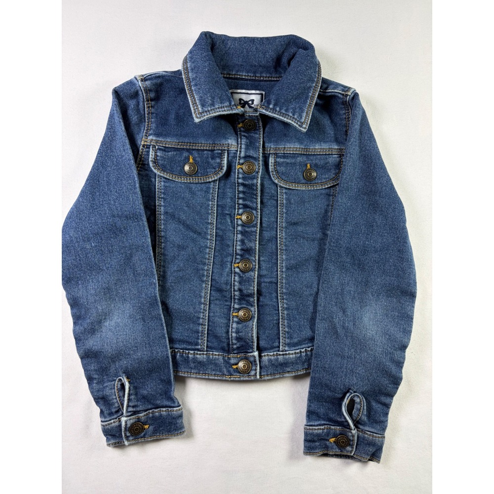 Gymboree Denim Jacket Classic Mid Wash Button Up Rugged Layering Western Girl 5T
